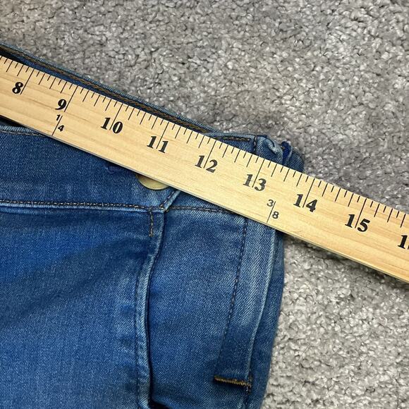 Express Womens Wide Leg Mid Rise Flare Jeans Medium Wash Size 0 1970s Hippie - Picture 12 of 14